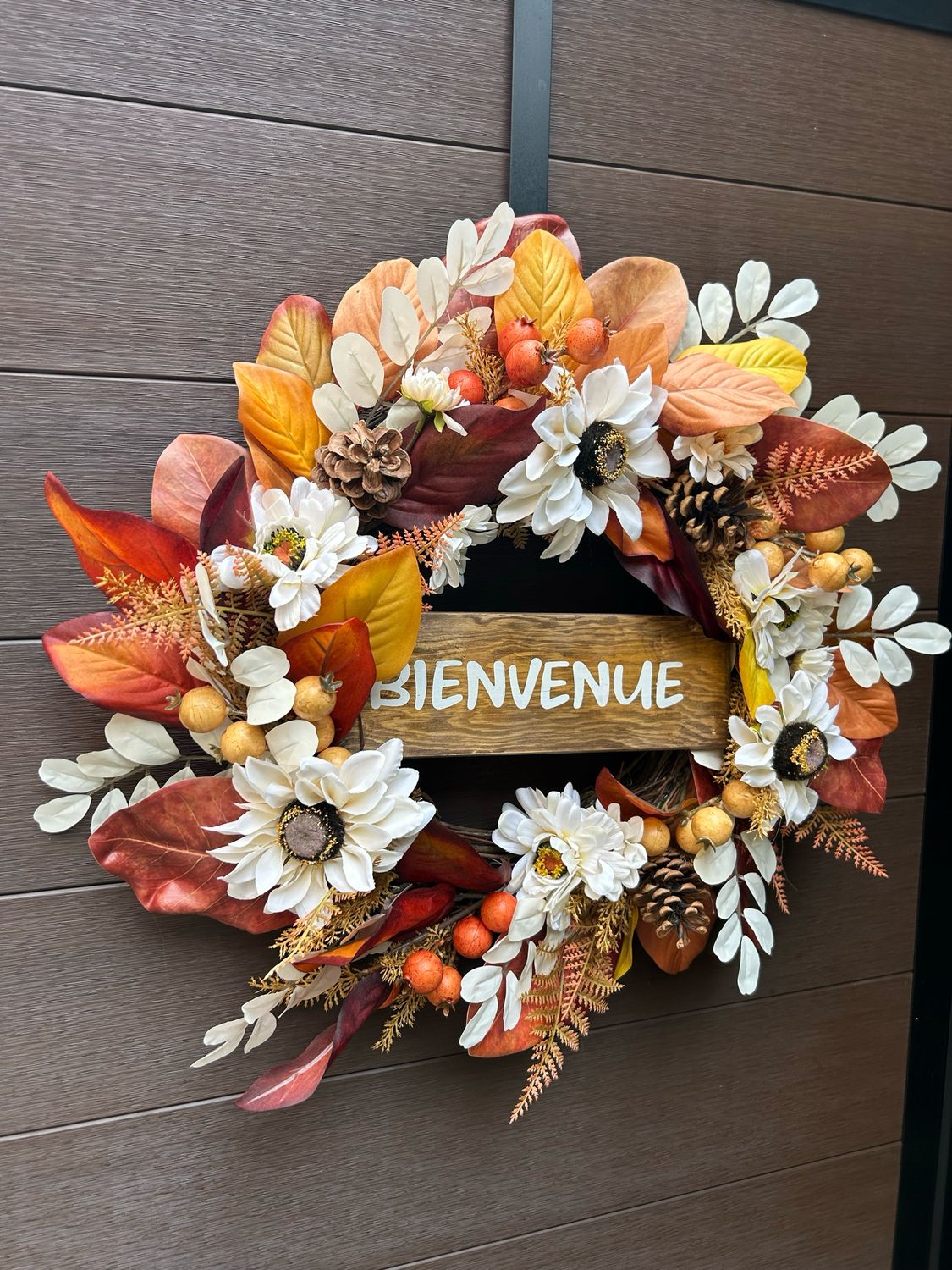 Couronne de bienvenue automnale