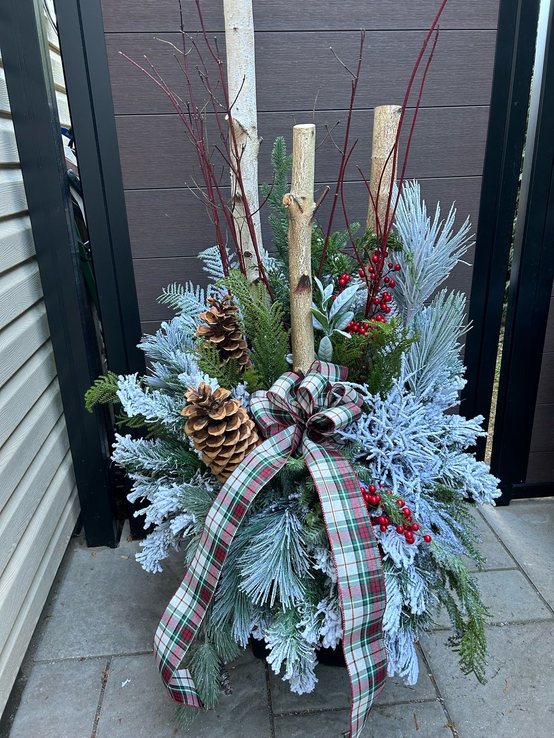 Arrangement d’hiver artificiel 72 pouces – Décoration de Noël faite à la main