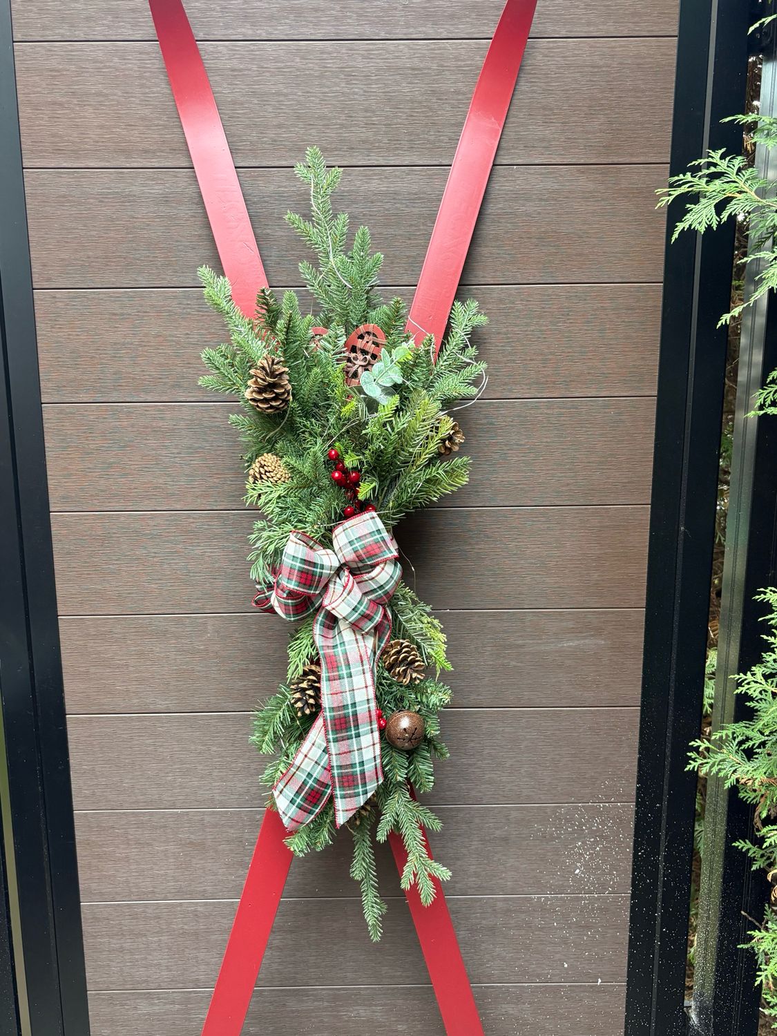 🎿 Skis décoratifs de Noël rustiques – Grande décoration hivernale 72 pouces