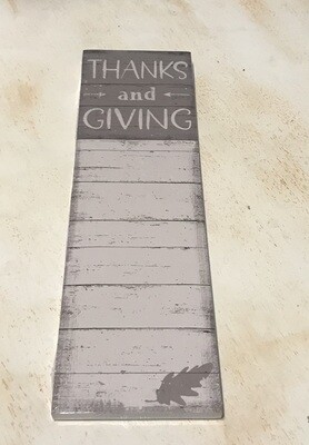 Thanks &amp; Giving Notepad
