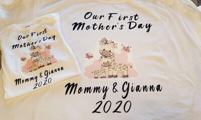 CUSTOM Matching Our 1st Mother&#39;s day Set