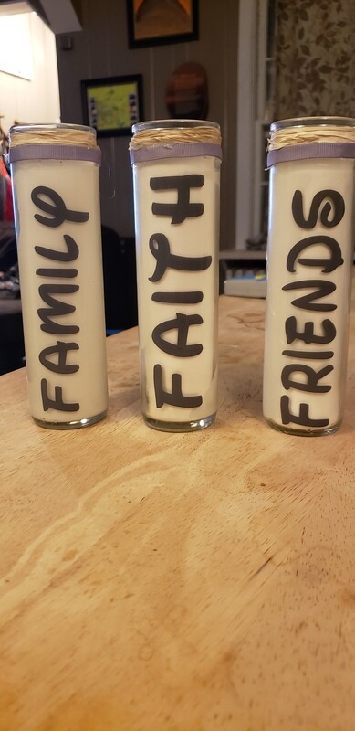 Faith Family Friends Candles