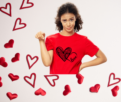 Valentine&#39;s Day Love Leopard shirt