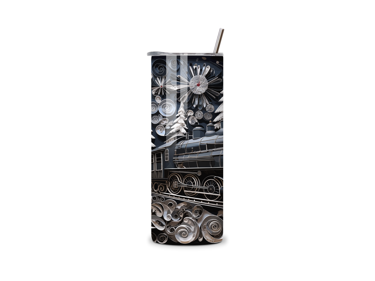 Wintery Train 20oz Tumbler