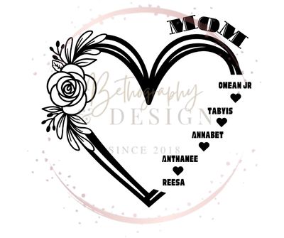 Custom "Mom Heart" Floral