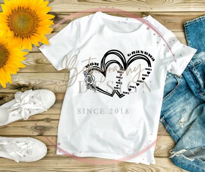 Mom &amp; Grandma Double Heart