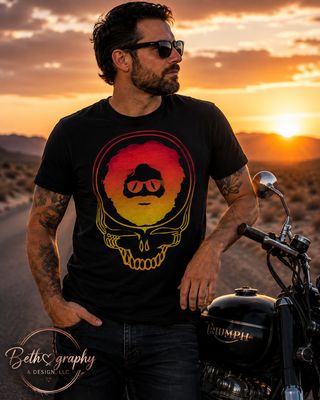 💀 Gradient Skull with Shades Adult Apparel