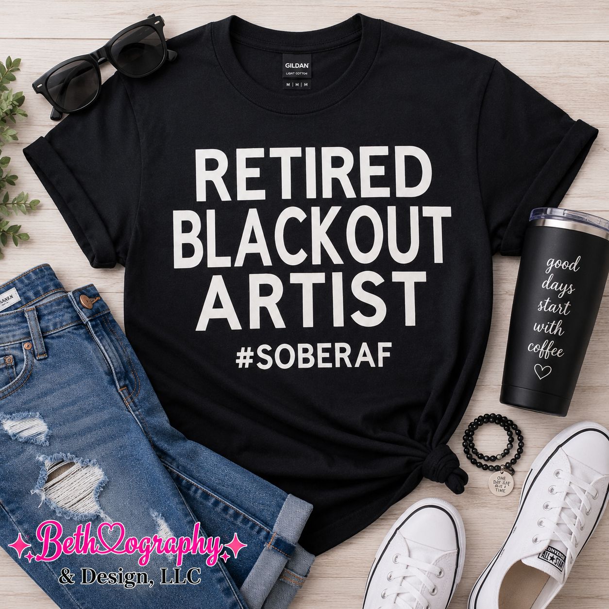 Retired Blackout Artist #SoberAF Tee, Sweatshirt or Hoodie Retired Blackout Artist #SoberAF Tee, Sweatshirt or Hoodie