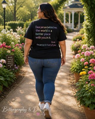 Dear Person Behind Me – You Are Enough Inspirational Graphic Apparel