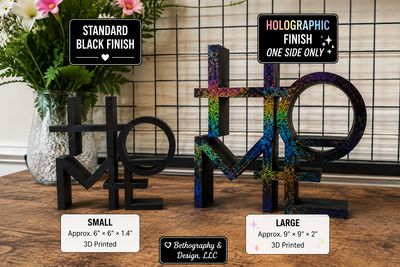 3D Printed Freestanding HOME Decorative Shelf Sign