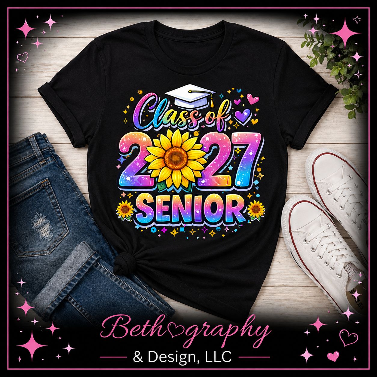 Class of 2027 Sunflower Senior Shirt Class of 2027 Sunflower Senior Shirt
