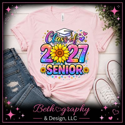 Class of 2027 Sunflower Senior Graduation Apparel