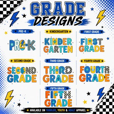 Personalized School Grade Shirt | Pre-K through 5th Grade