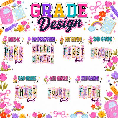Floral School Supplies Grade Shirt Collection | Personalized Back-to-School Shirt