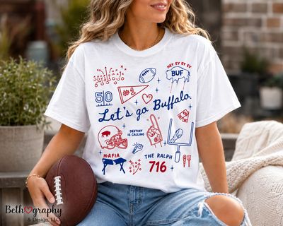 Let's Go Buffalo Football Doodle Collection
