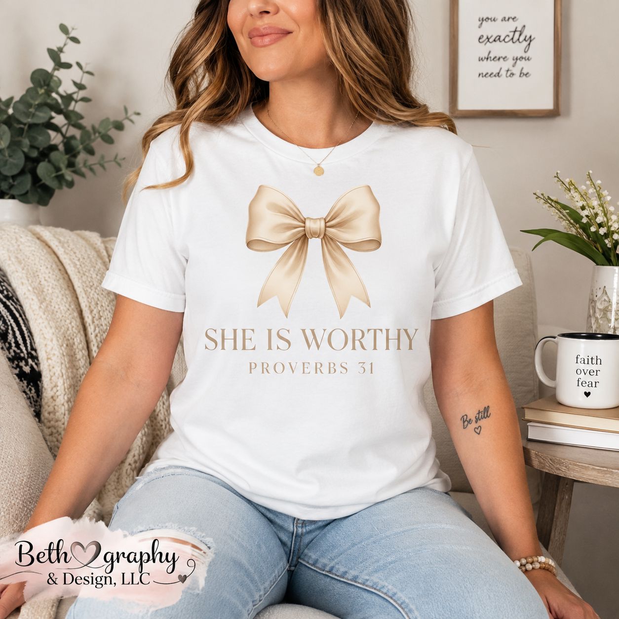 She Is Worthy – Proverbs 31 Christian Bow Apparel She Is Worthy – Proverbs 31 Christian Bow Apparel