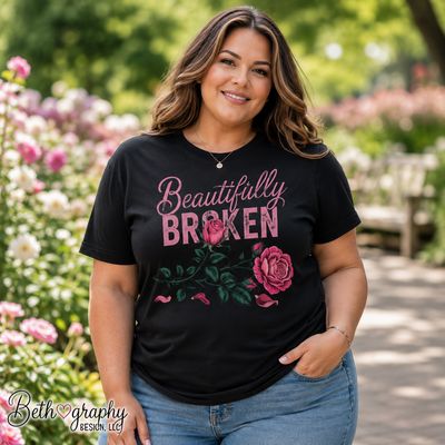 Beautifully Broken | Front & Back Mental Health Awareness Graphic Apparel