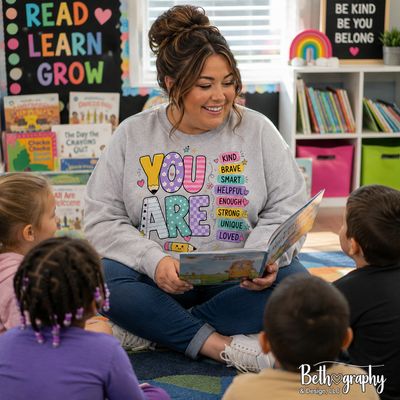You Are Enough Positive Affirmation Teacher Shirt | Inspirational School Apparel