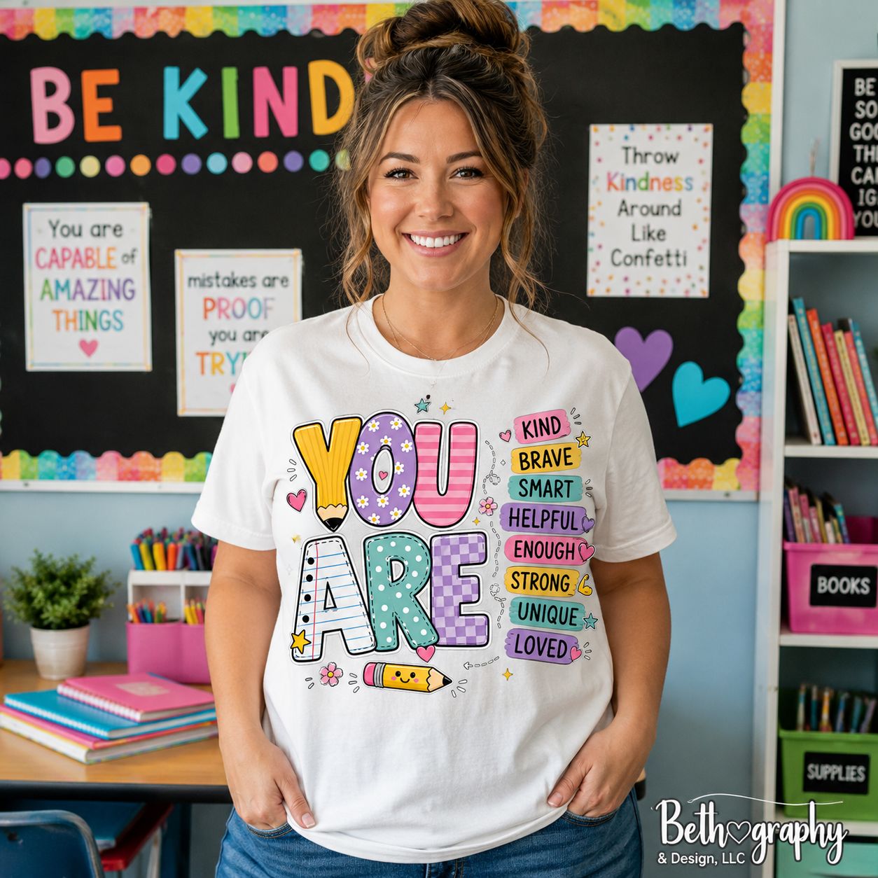 You Are Enough Positive Affirmation Teacher Shirt | Inspirational School Apparel You Are Enough Positive Affirmation Teacher Shirt | Inspirational School Apparel