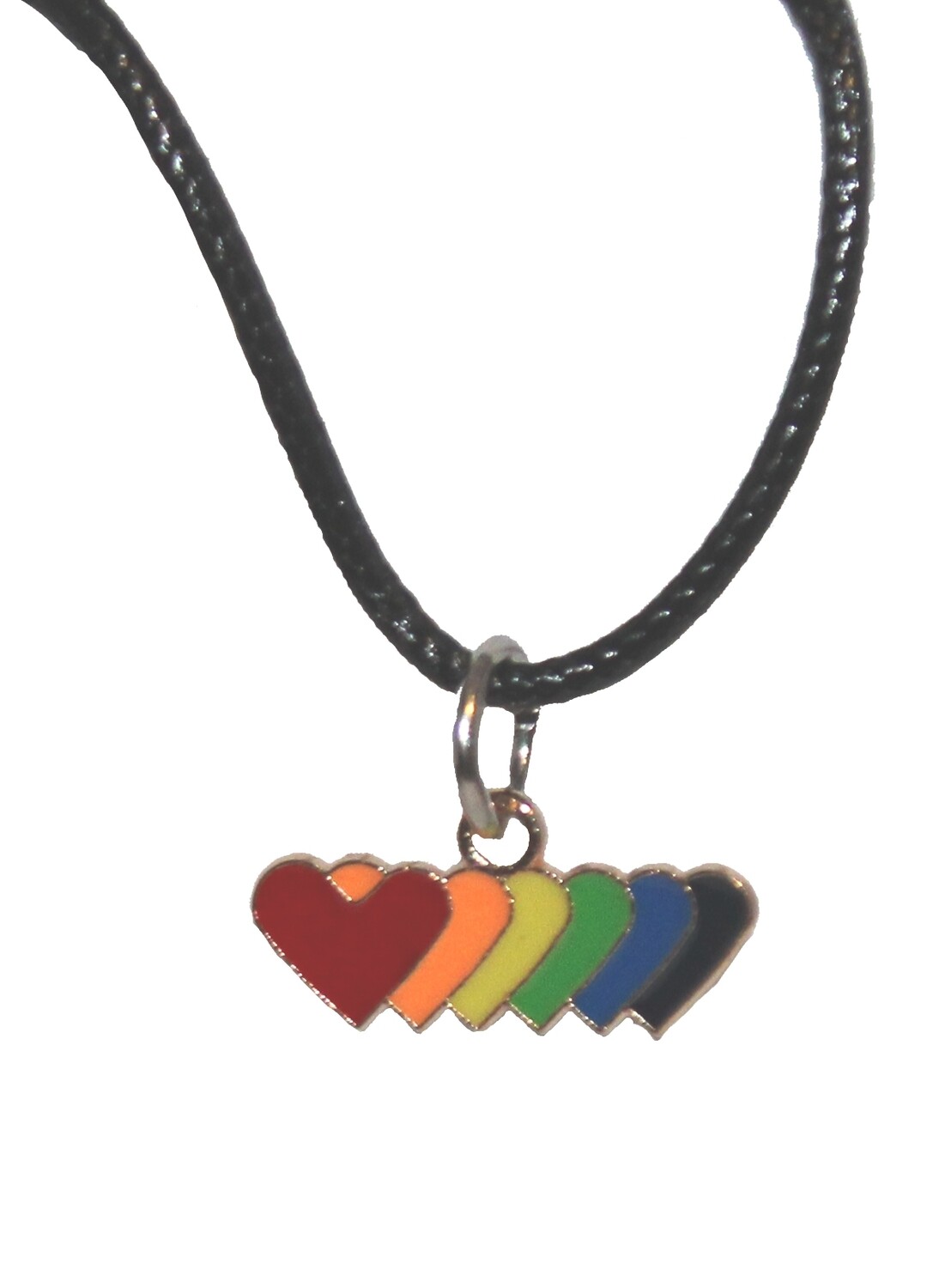 Rainbow Row of Hearts Necklace