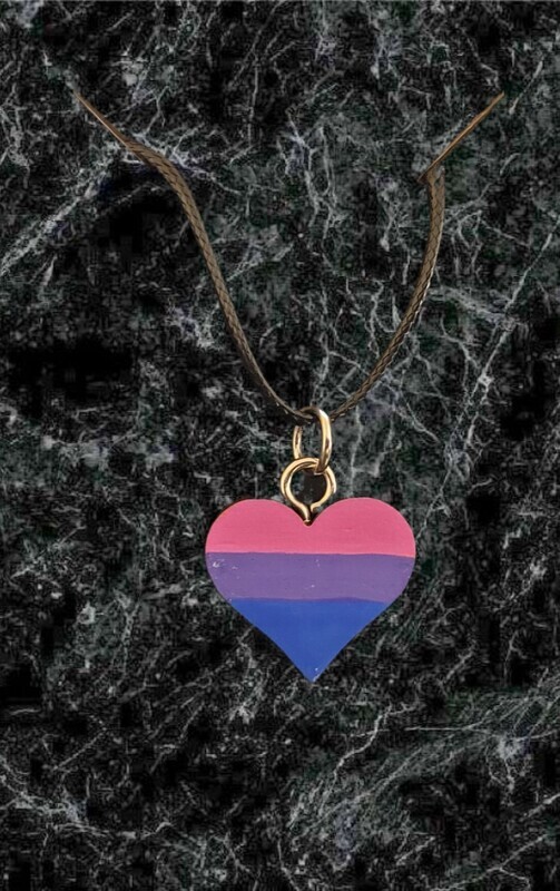 Bisexual Pride Heart Necklace