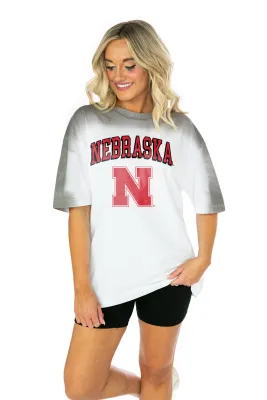 Grey to White Faded NE Tee