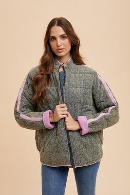 Floral Quilted Puffer Jacket