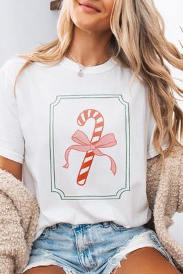 Candy Cane Bow Tee