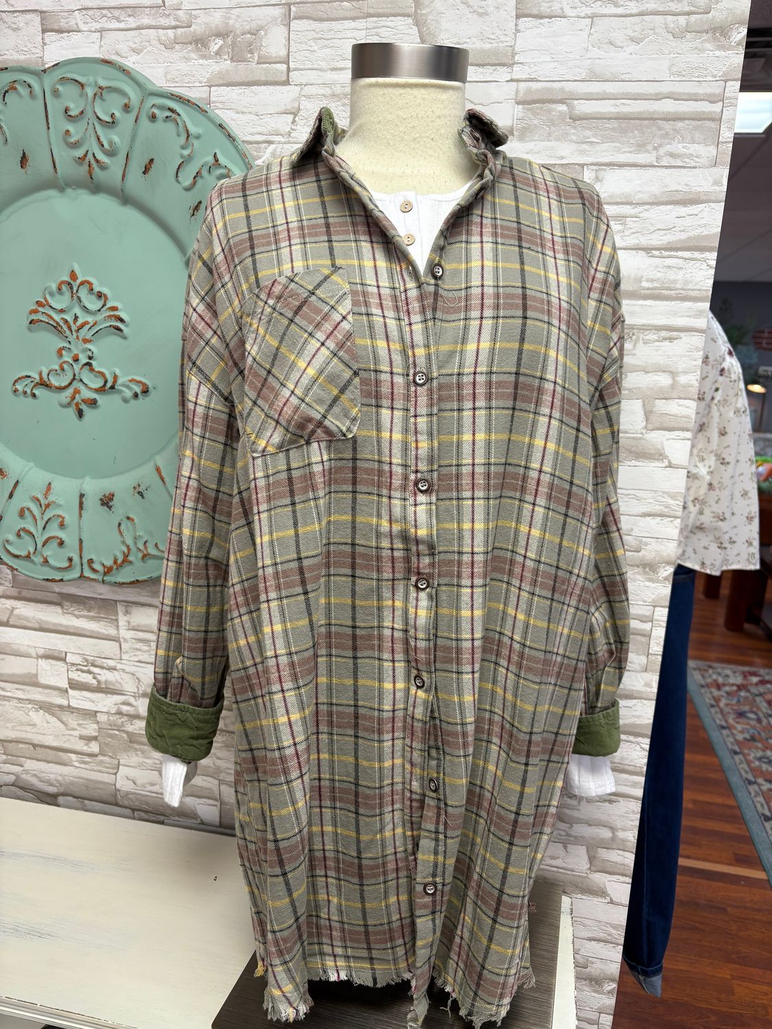 Tunic Button Up Flannel