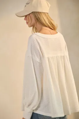Plus Henely Blouse