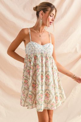Mixed Floral Mini Dress