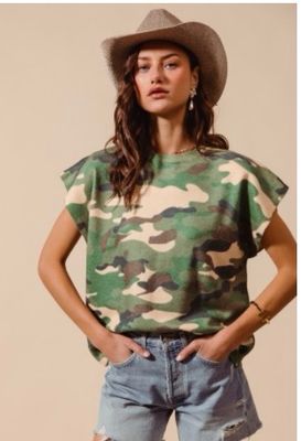 Camo Soft Sweater Top