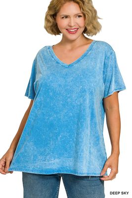 Plus Sky V neckTop