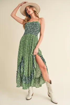 Green Floral Dress