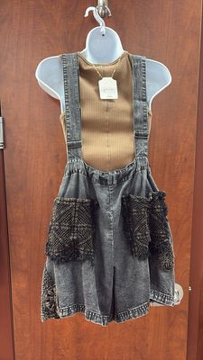 Crochet Patchwork  Short Overalls