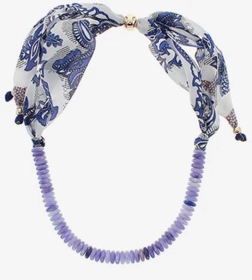 Scarf and Bead Necklace