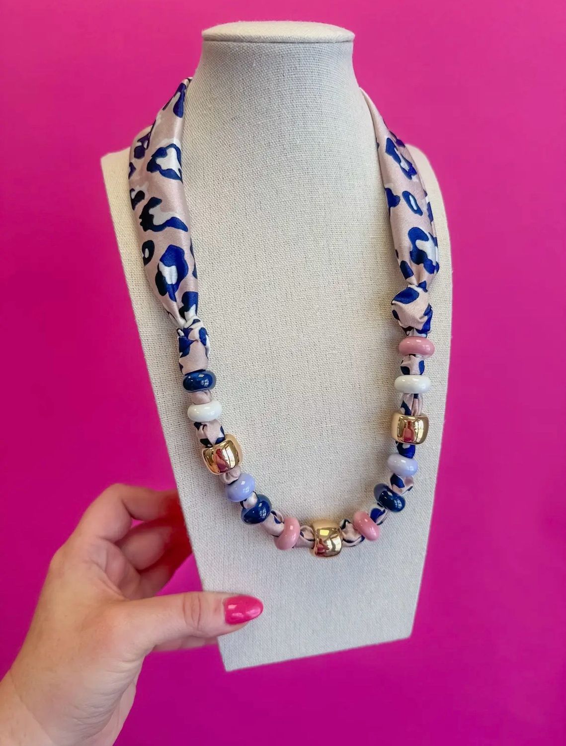 Pink Leopard Necklace