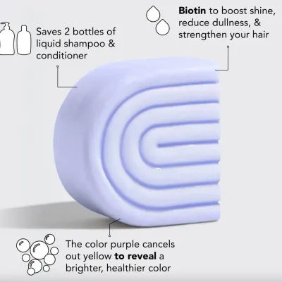 Purple Toning Conditioner Bar For Color-Treated &amp; Grey Hair