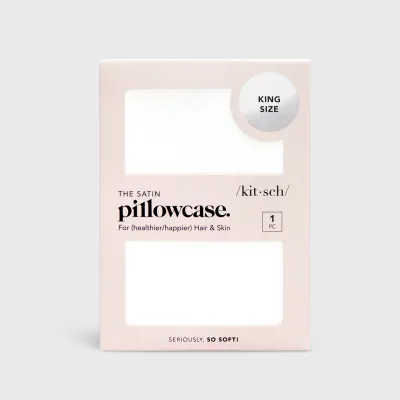 Satin Pillowcase King - Ivory