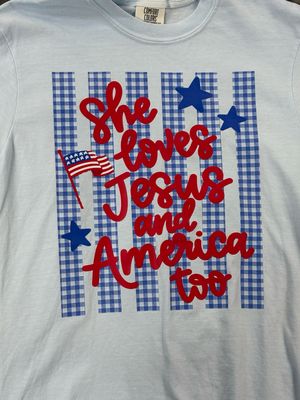 Loves Jesus and America T-shirt