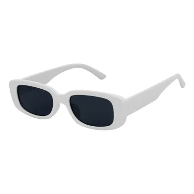 Slim Sunglasses-White Smoke Tint