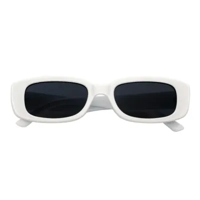 Slim Sunglasses-White Smoke Tint
