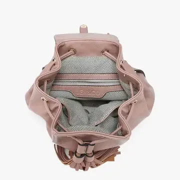 Jewel Fringe Bucket Backpack