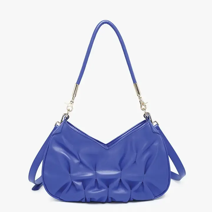 Matilda Ruched Shoulder Bag w/ Crossbody Strap