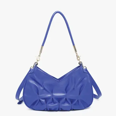 Matilda Ruched Shoulder Bag w/ Crossbody Strap