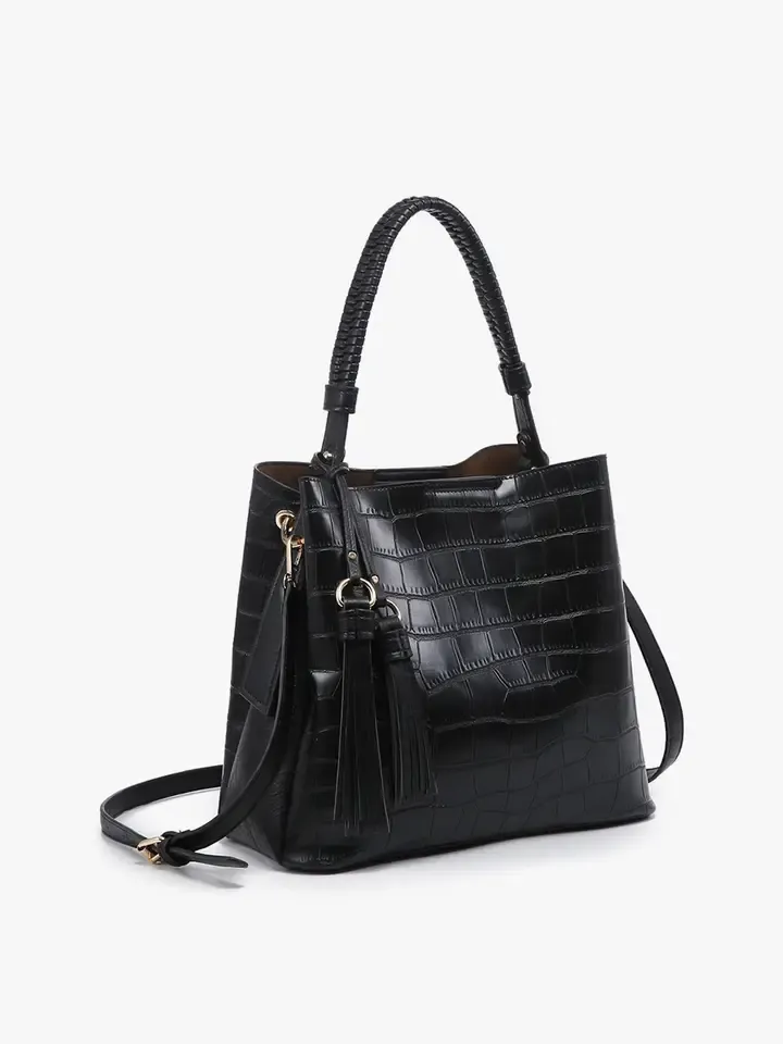 Olivia Crocodile Contrast Hobo