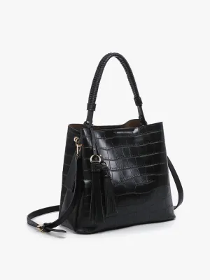 Olivia Crocodile Contrast Hobo