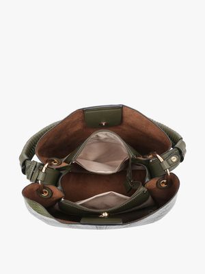 Olivia Crocodile Contrast Hobo