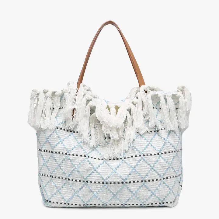 Madison Handwoven Fringe Tote