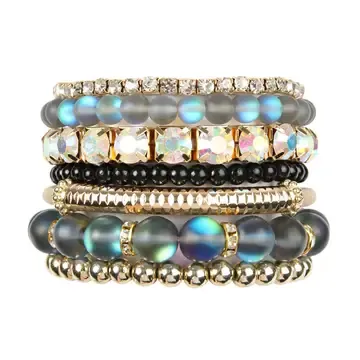 Black Opal Stacker Bracelet